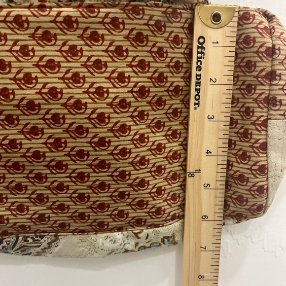 World Market Boho Cottagecore Paisley Wood Accents Satchel Handbag Purse - Picture 6 of 12